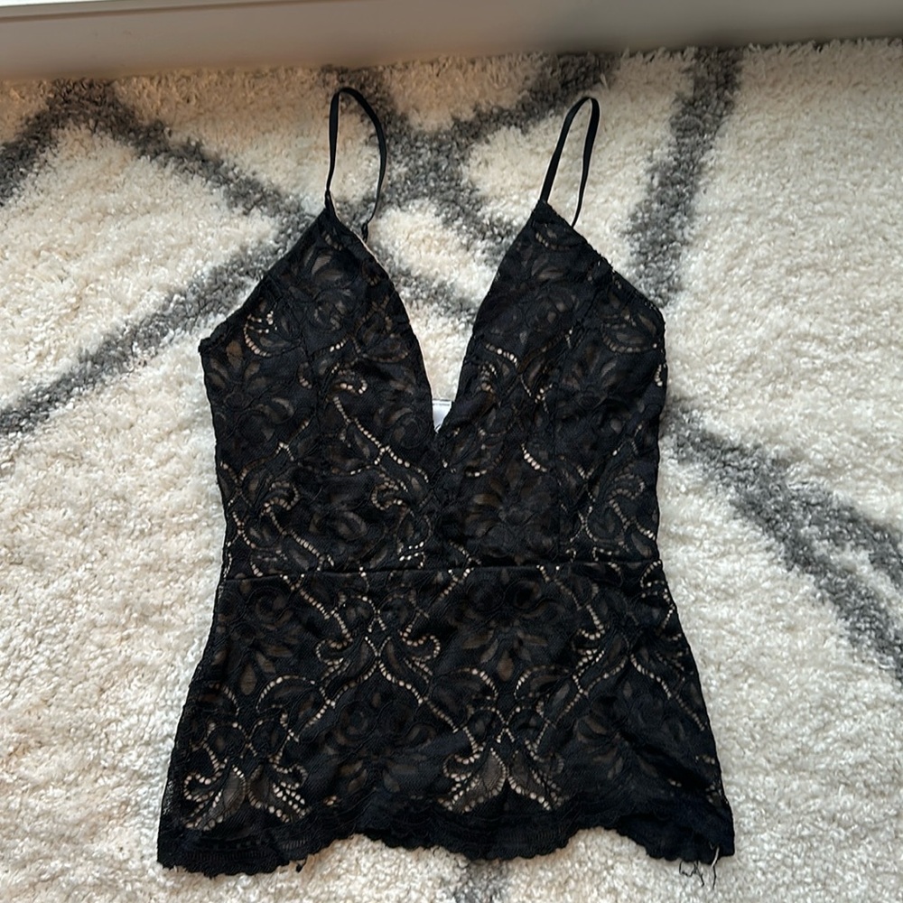 Room service black lacy top